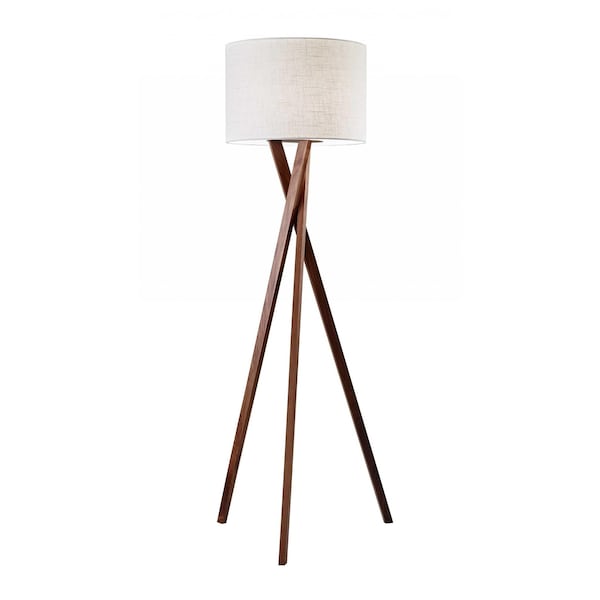 Homeroots Walnut Wood Floor Lamp20 x 20 x 63 in. 372548 - main